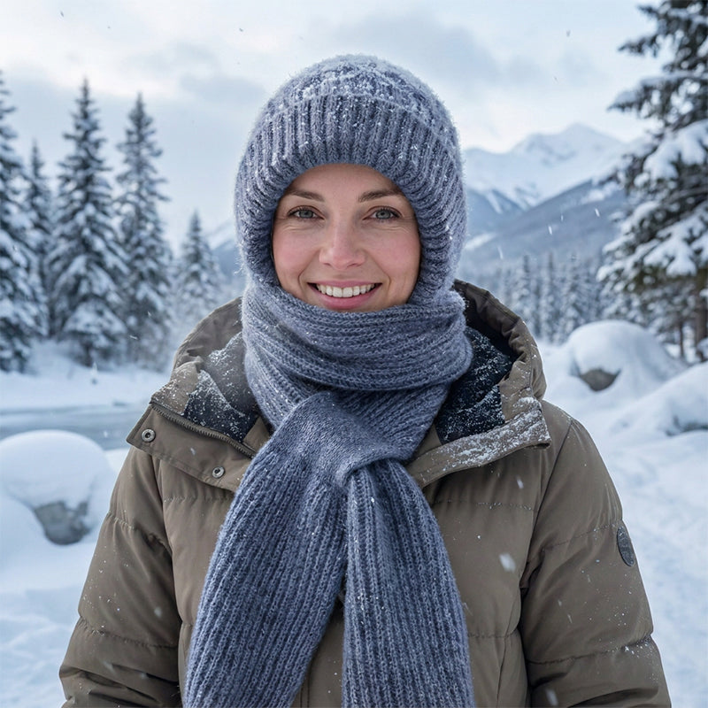 🌨️🧣 Hooded Scarf | Hat, Hood & Neck Warmer in One – 3-in-1 Warmth for Cold Days ✨