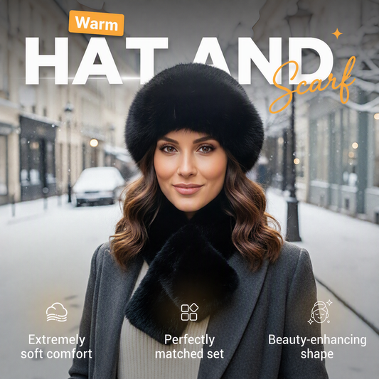 Heat Lock & Full Head-to-Neck Coverage — Winter Plush Scarf & Hat Set 🧣❄️