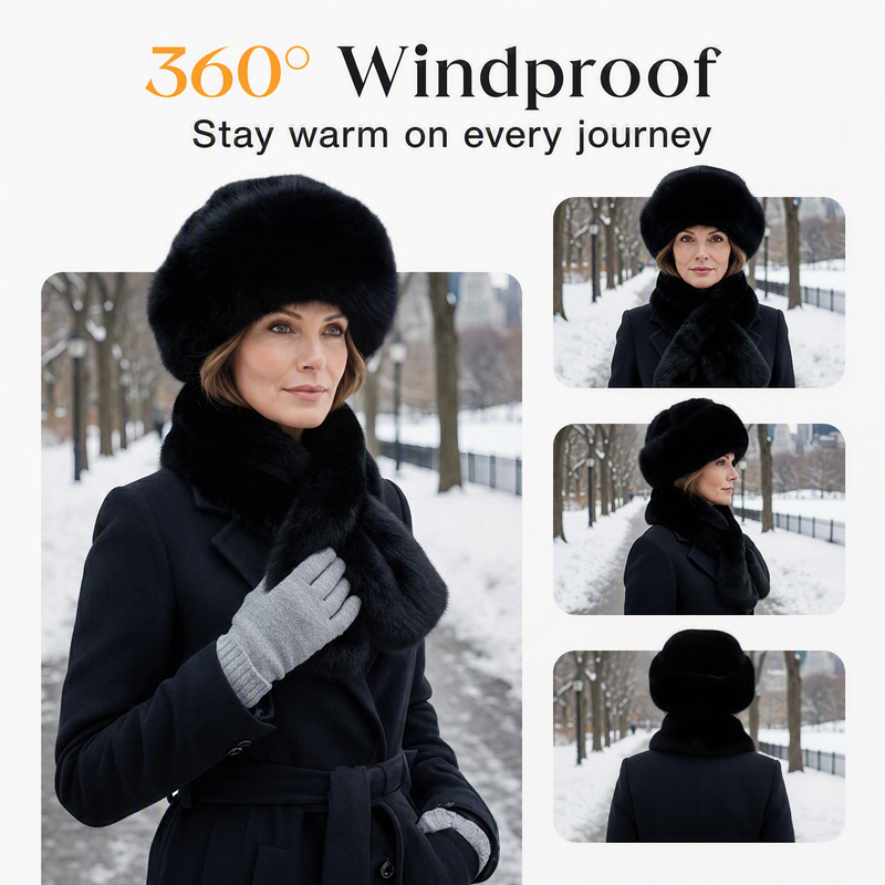 Heat Lock & Full Head-to-Neck Coverage — Winter Plush Scarf & Hat Set 🧣❄️