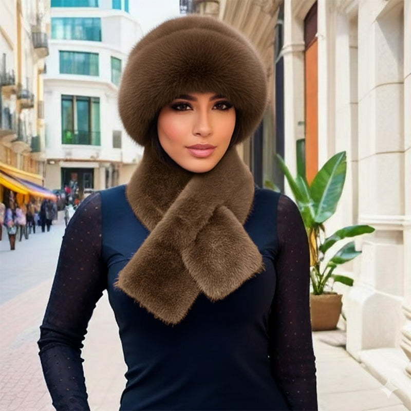 Heat Lock & Full Head-to-Neck Coverage — Winter Plush Scarf & Hat Set 🧣❄️