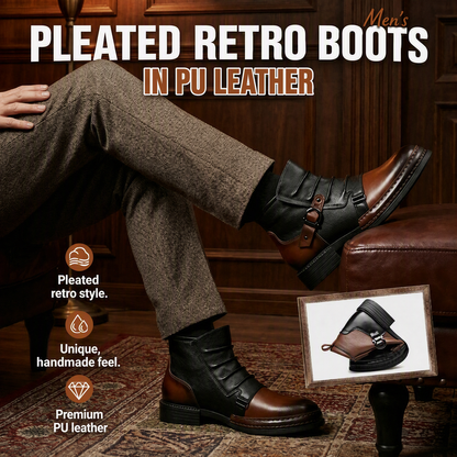 Men's Two-Tone Ankle Boots — Zipper 👢