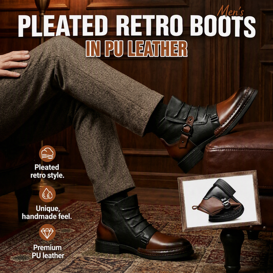 Men's Two-Tone Ankle Boots — Zipper 👢