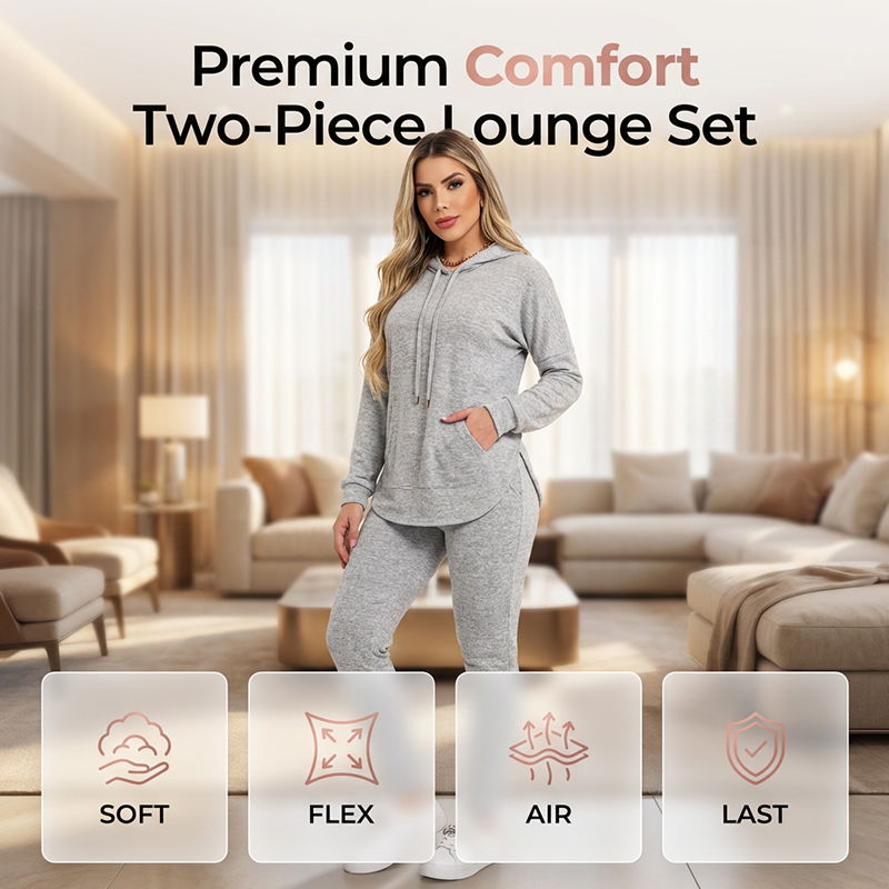 🌸🧥 Women's Hooded 2-Piece Set | Easy Matching & Everyday Comfort ✨