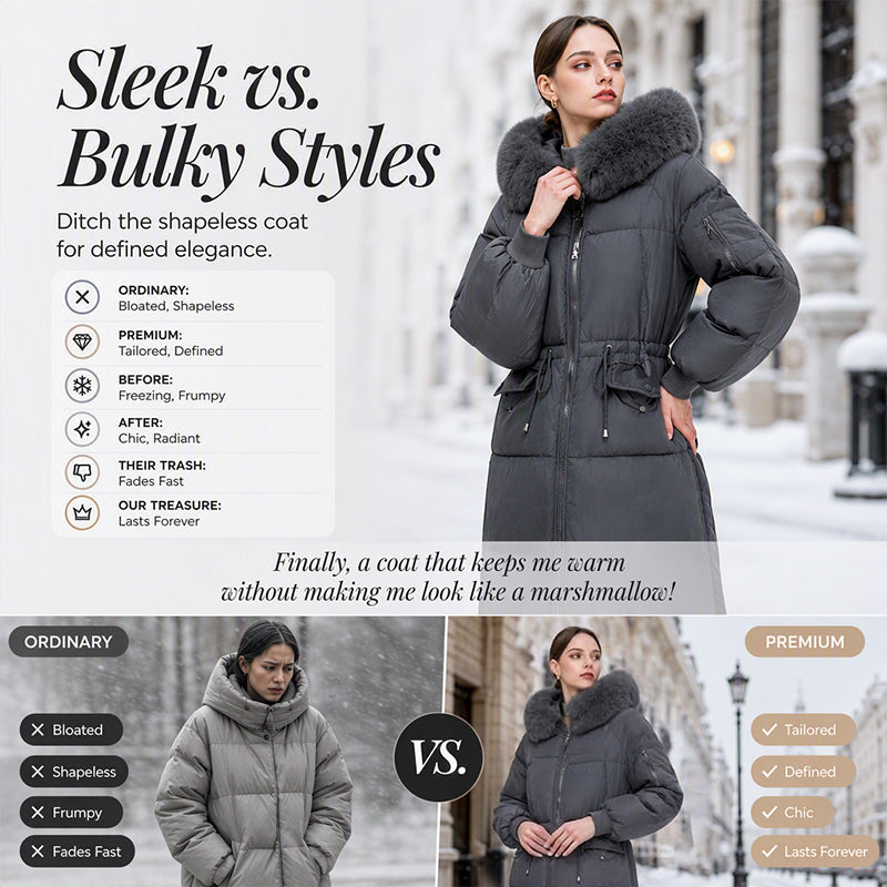 ❄️ Mid-Length Padded Coat for Women — Cosy Without the Bulk