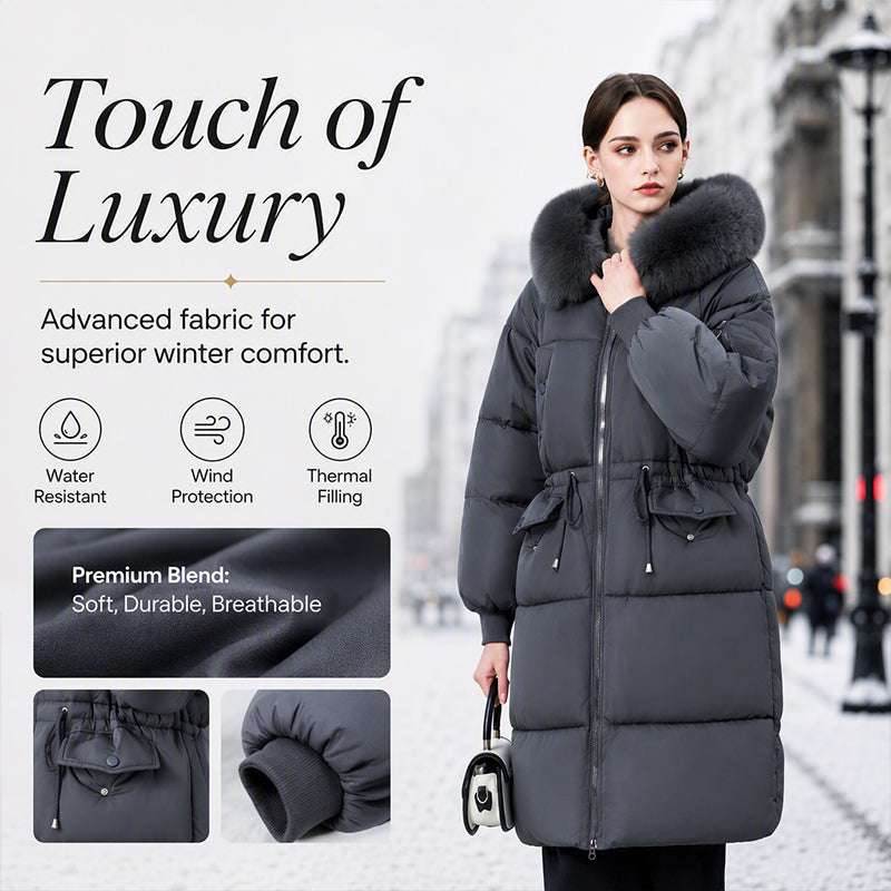 ❄️ Mid-Length Padded Coat for Women — Cosy Without the Bulk