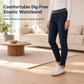 🤠👖 Women's High-Rise Pull-On Slim Fit Dark Wash Denim Jeans | Wide Elastic Waistband & Easy Comfort ✨