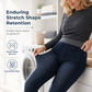 🤠👖 Women's High-Rise Pull-On Slim Fit Dark Wash Denim Jeans | Wide Elastic Waistband & Easy Comfort ✨
