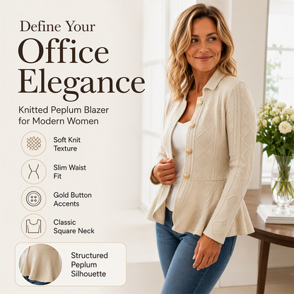 🔥 Elegant Ruffled Peplum — Women’s Blazer 💖✨