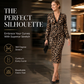 Lace V-Neck & Curve-Flattering Ruched Fit — Women’s Leopard Midi Dress 🐆👗