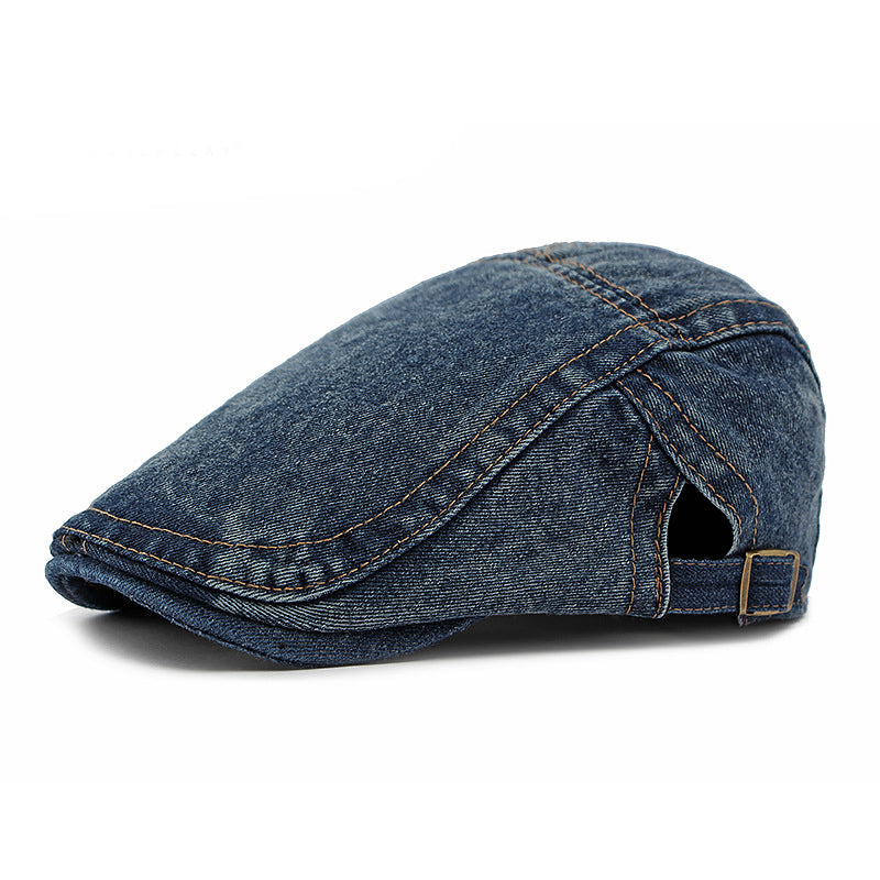 🧢 Unisex Vintage Flat Cap — Distressed Finish, One Size