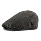 🧢 Unisex Vintage Flat Cap — Distressed Finish, One Size