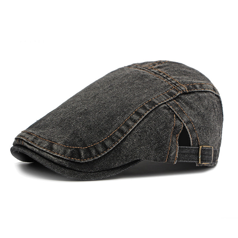 🧢 Unisex Vintage Flat Cap — Distressed Finish, One Size
