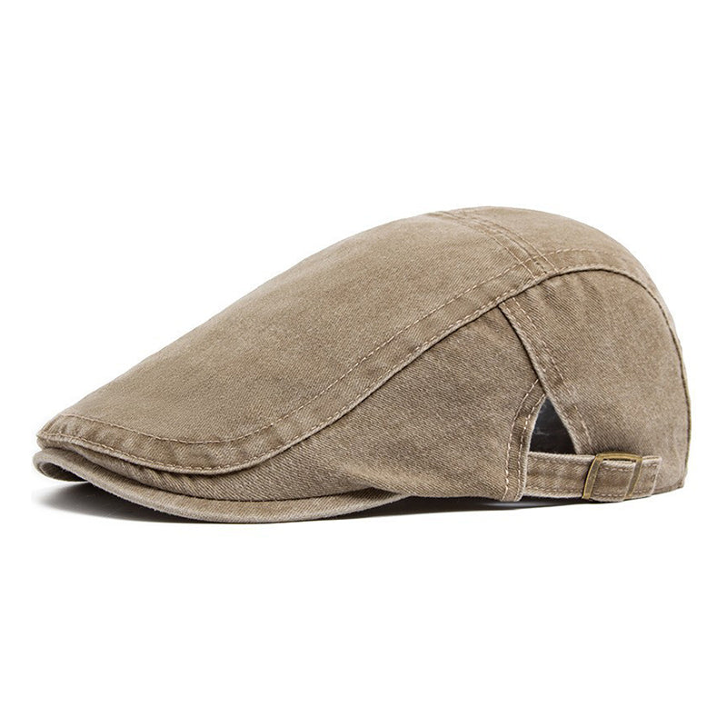 🧢 Unisex Vintage Flat Cap — Distressed Finish, One Size