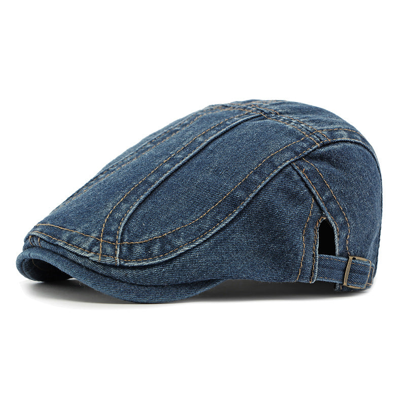 🧢 Unisex Vintage Flat Cap — Distressed Finish, One Size