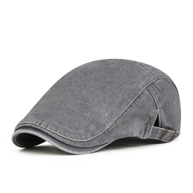 🧢 Unisex Vintage Flat Cap — Distressed Finish, One Size