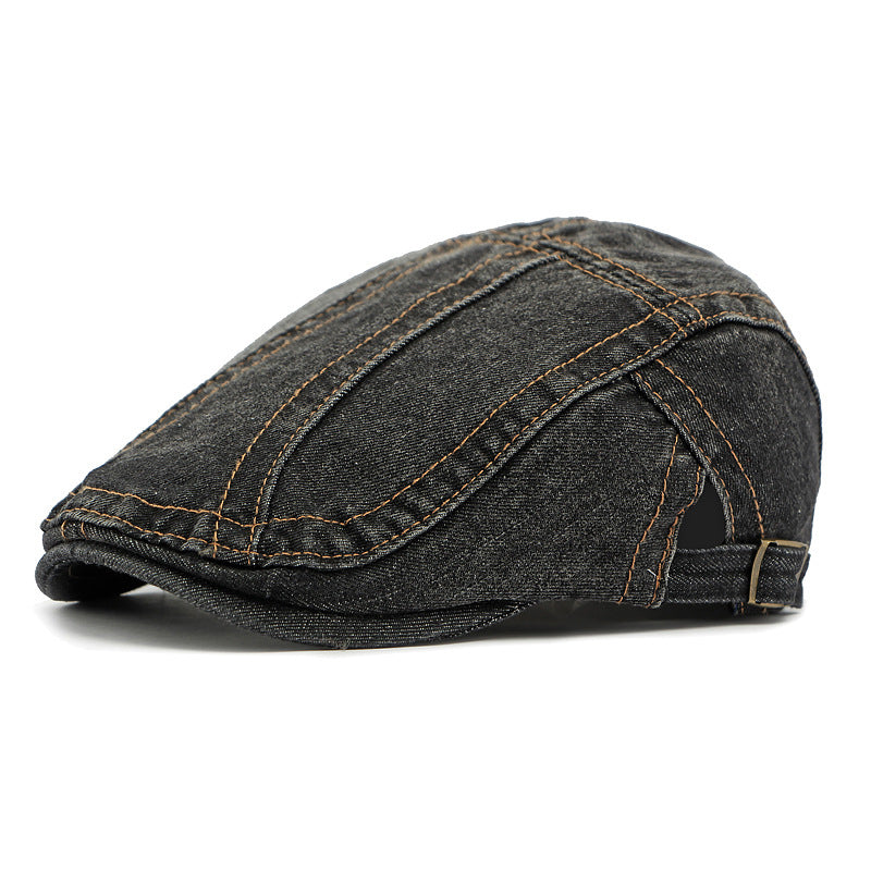 🧢 Unisex Vintage Flat Cap — Distressed Finish, One Size