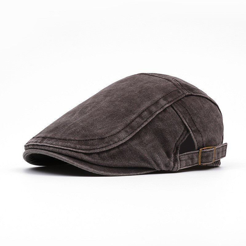 🧢 Unisex Vintage Flat Cap — Distressed Finish, One Size