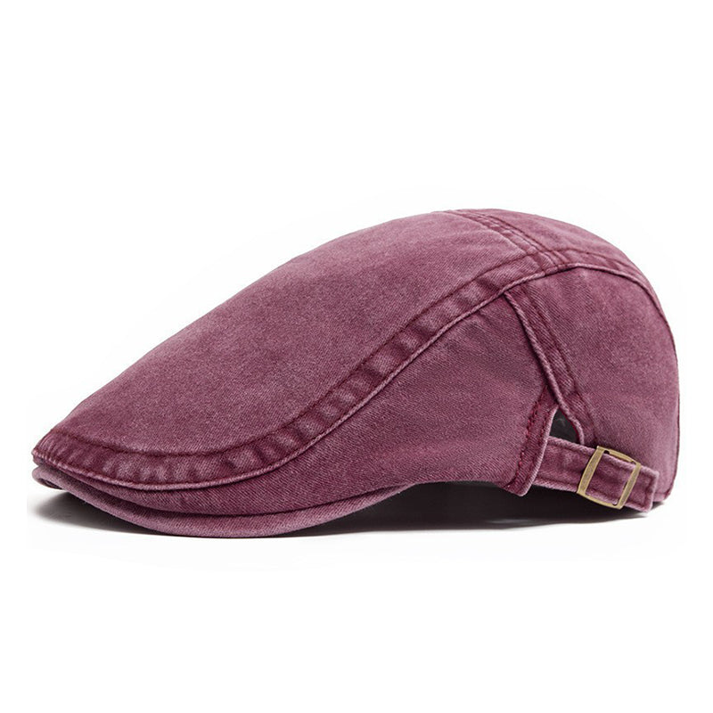 🧢 Unisex Vintage Flat Cap — Distressed Finish, One Size