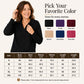 Loose Fit & Stretchy for All Body Types — Women’s V-Neck Ribbed Knit Sweater 🧶✨