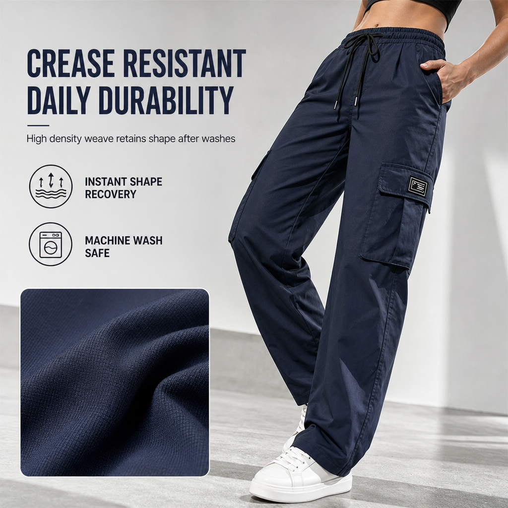 👖 Women's Relaxed Fit Straight-Leg Cargo Trousers | Casual Comfort & Everyday Utility ✨
