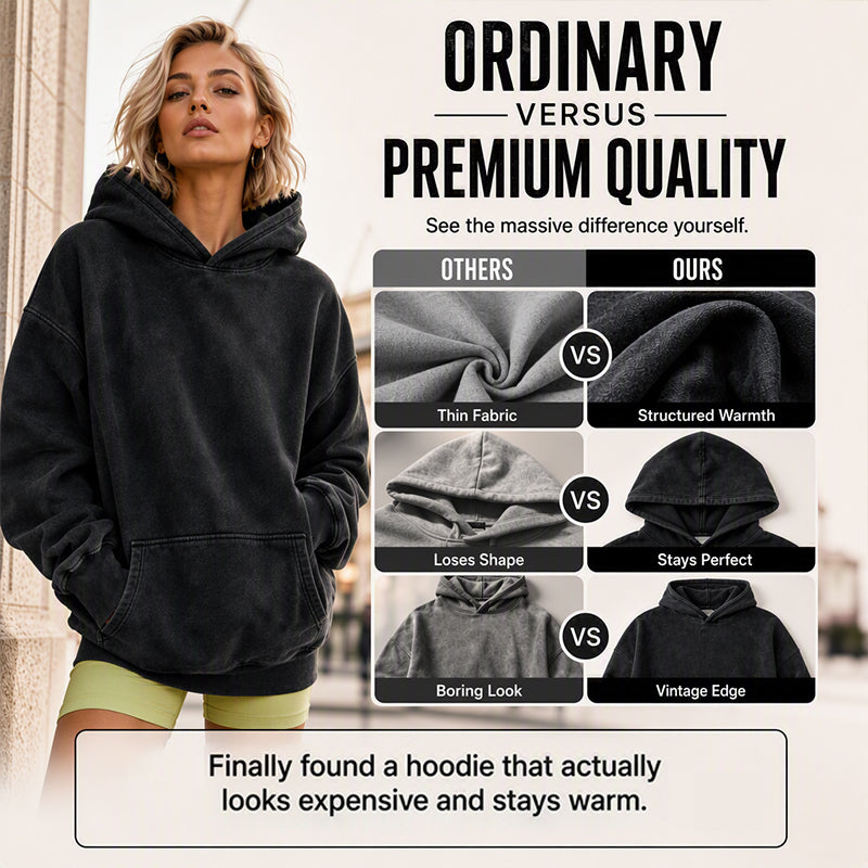 🖤 Unisex Oversized Acid Wash Hoodie | Casual Streetwear Vibe – Relaxed Fit for Everyday ✨