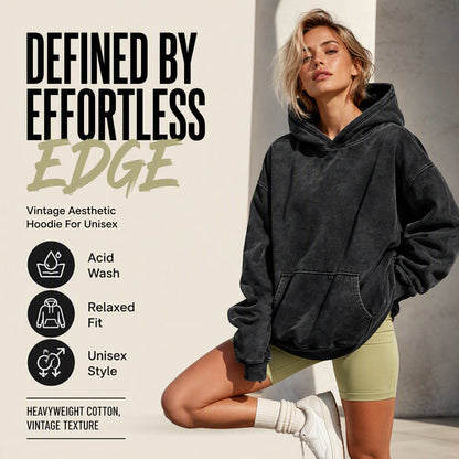 🖤 Unisex Oversized Acid Wash Hoodie | Casual Streetwear Vibe – Relaxed Fit for Everyday ✨