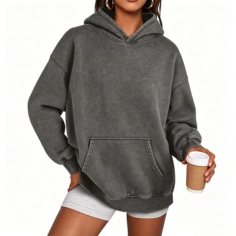 🖤 Unisex Oversized Acid Wash Hoodie | Casual Streetwear Vibe – Relaxed Fit for Everyday ✨