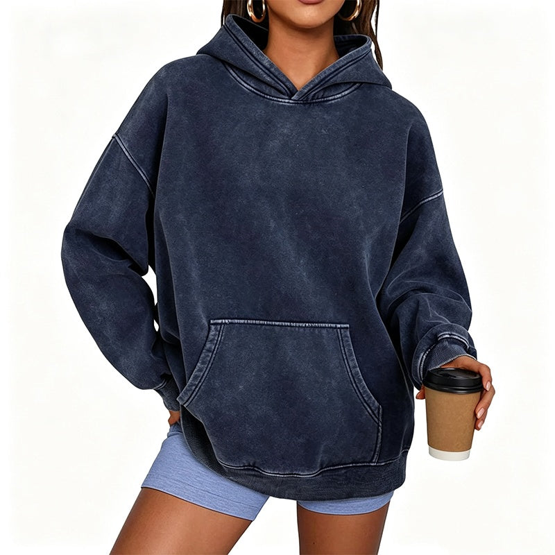 🖤 Unisex Oversized Acid Wash Hoodie | Casual Streetwear Vibe – Relaxed Fit for Everyday ✨