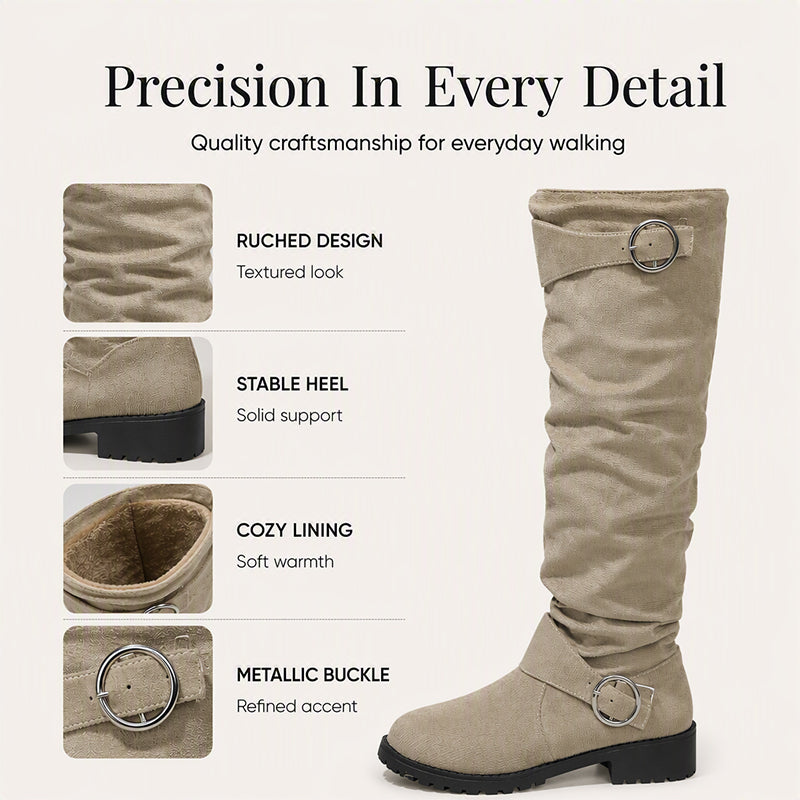 Slouchy Knee-High with Belt Buckle — Women’s Boots 👢✨