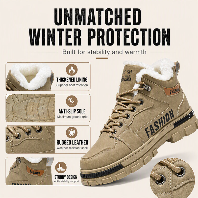 Men's Martin Boots — Non-Slip, Warm-Lined 🥾
