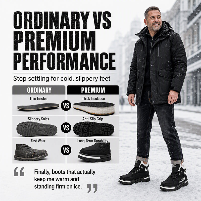 Men's Martin Boots — Non-Slip, Warm-Lined 🥾