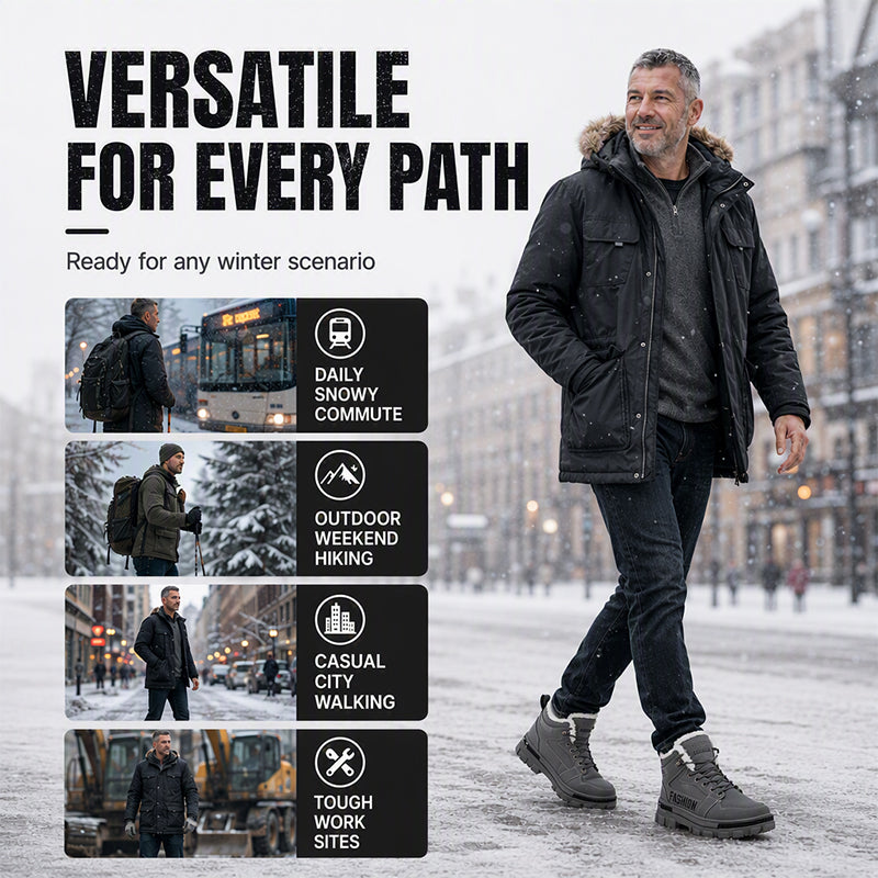 Men's Martin Boots — Non-Slip, Warm-Lined 🥾
