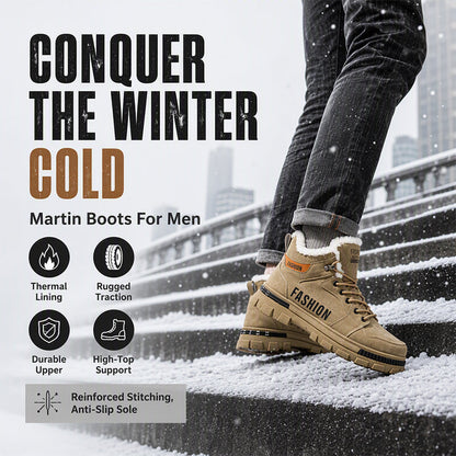 Men's Martin Boots — Non-Slip, Warm-Lined 🥾
