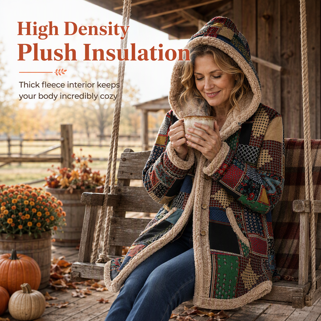 Winter Cotton Linen Printed & Warm Plush — Women’s Hooded Sweatshirt 💖❄️