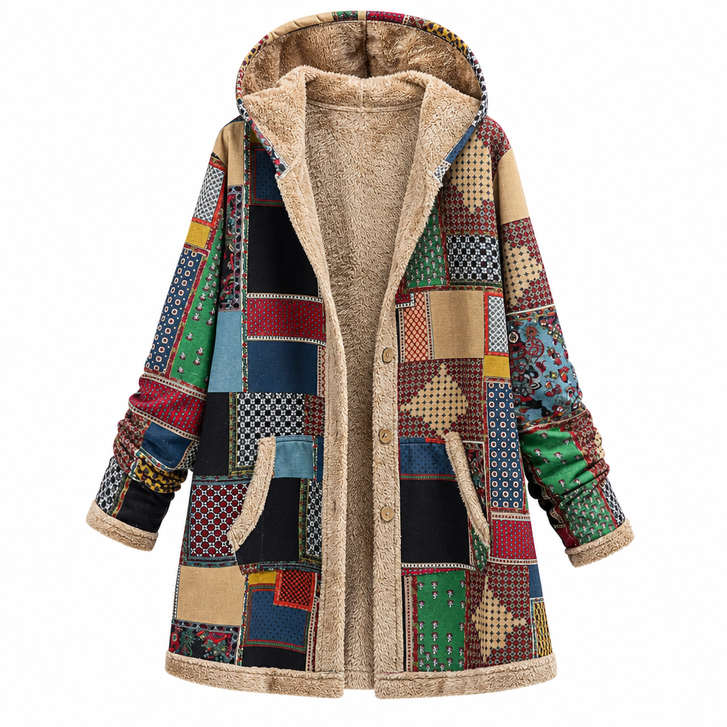 Winter Cotton Linen Printed & Warm Plush — Women’s Hooded Sweatshirt 💖❄️