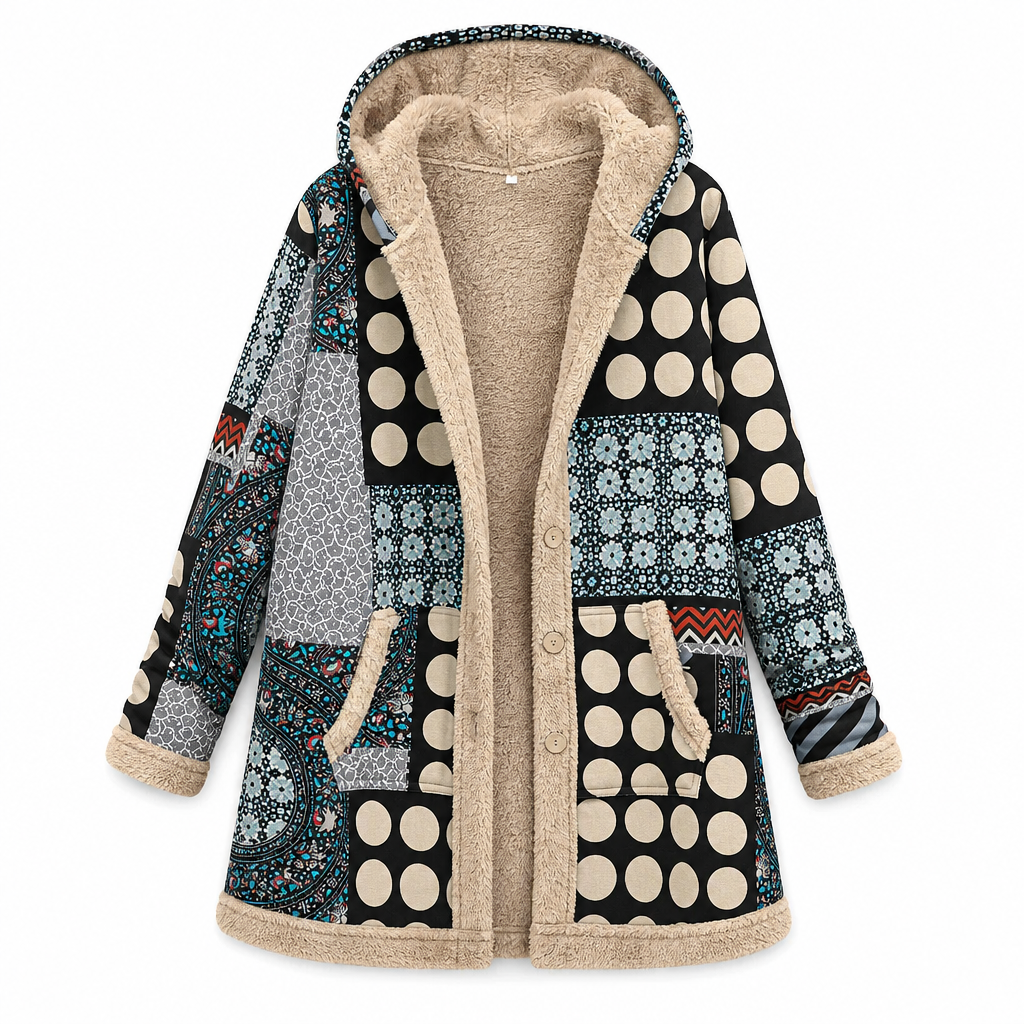 Winter Cotton Linen Printed & Warm Plush — Women’s Hooded Sweatshirt 💖❄️