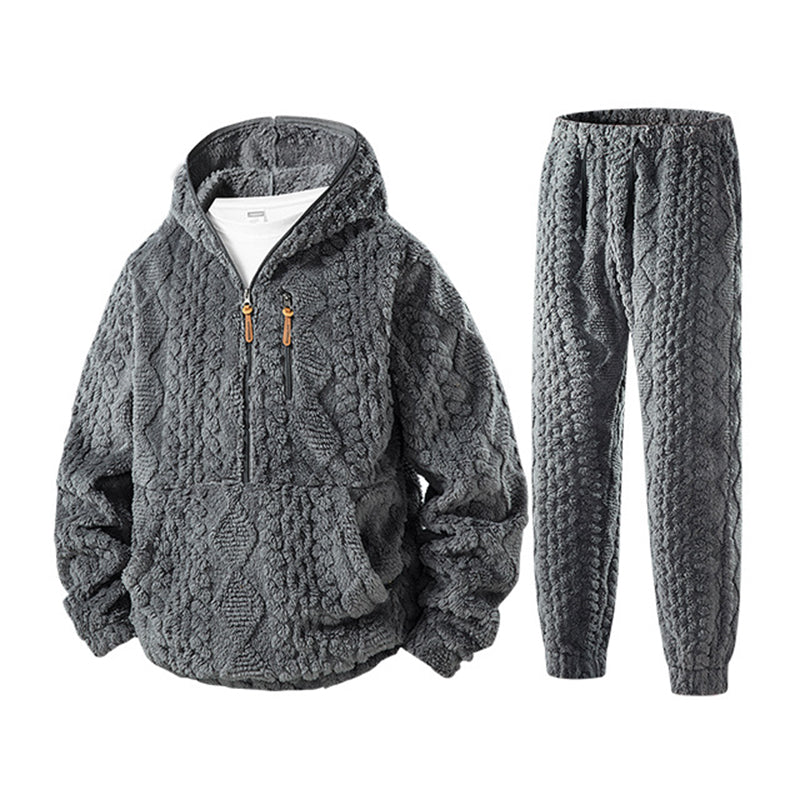 Men's Cosy Cable Knit Hooded Set — Winter 🧥