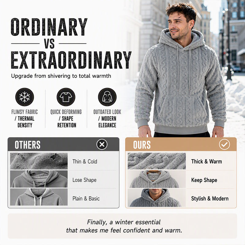 Men's Cable Knit Hoodie — Winter Warm 🧥