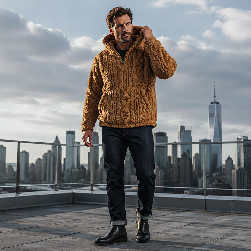 Men's Cable Knit Hoodie — Winter Warm 🧥
