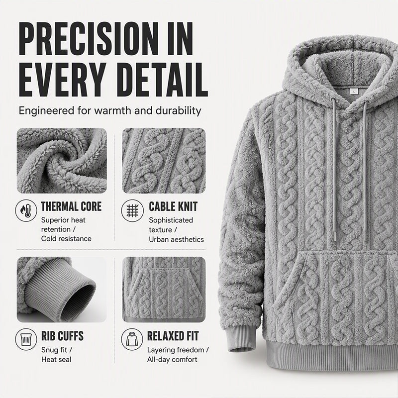 Men's Cable Knit Hoodie — Winter Warm 🧥