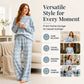 Striped Mock Neck & Wide-Leg — Women’s Top & Pants Set 👚👖