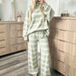 Striped Mock Neck & Wide-Leg — Women’s Top & Pants Set 👚👖