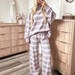Striped Mock Neck & Wide-Leg — Women’s Top & Pants Set 👚👖
