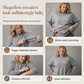 Women's Loose Knit Jumper — Batwing Sleeves, Side Ruched 🧥