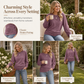 Women's Loose Knit Jumper — Batwing Sleeves, Side Ruched 🧥