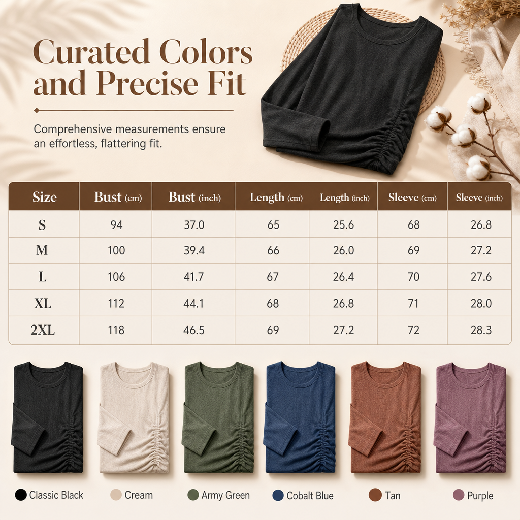 Women's Loose Knit Jumper — Batwing Sleeves, Side Ruched 🧥