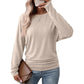 Women's Loose Knit Jumper — Batwing Sleeves, Side Ruched 🧥