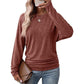 Women's Loose Knit Jumper — Batwing Sleeves, Side Ruched 🧥
