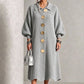 Lantern Sleeve & Ribbed Knit — Women’s Maxi Dress 🧶👗