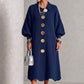 Lantern Sleeve & Ribbed Knit — Women’s Maxi Dress 🧶👗